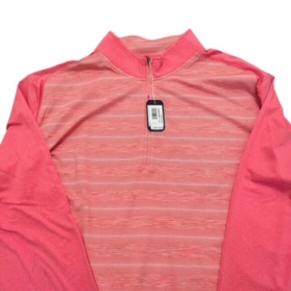 NEW Johnnie-O Men’s XL 1/4 Zip Prep-performance Coral Golf‎ Sweater NWT - Picture 3 of 12